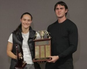 Photo 2025/2026 Daniel Berry Award winner Emily Britton with Robbie Cullen